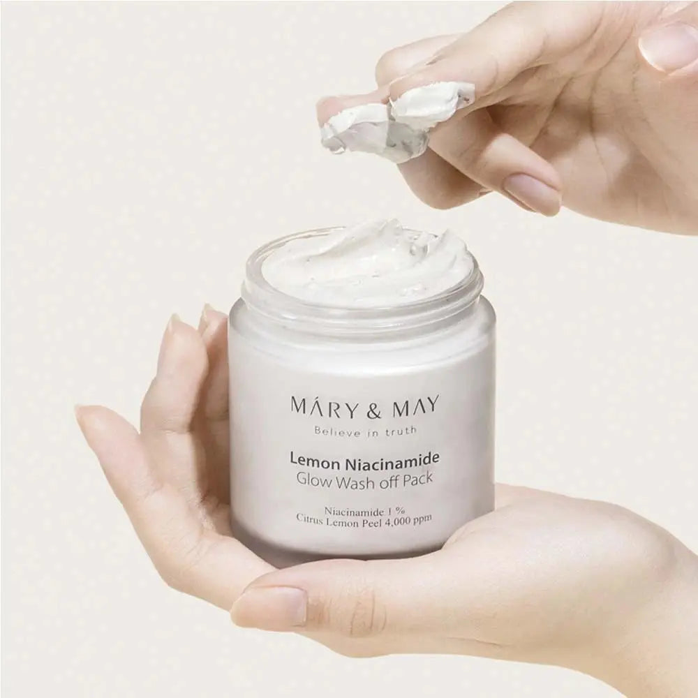 [MARY&MAY] Lemon Niacinamide Glow Wash Off Mask Pack - Masque à rincer - 125g Miragesa